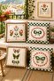 Floral Patterned 4-Piece Throw Pillow Cover Set