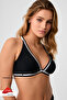 Gian Solid Color Gathering Triangle Bikini Set - 2