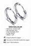 Unisex Silver Color 12 mm Steel Classic Model Steel Hoop Earring - 3