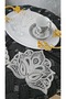Set of 6 Coffee Side Stylish Presentation Napkins with Tulle Guipure