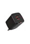 Dual Port Wall Charger with USB-A to USB-C Cable, 10.5W per USB-A Output, ABS Material, UK 3-Pin Plug, Smart Safety System, Ultra-Compact Design - Black - 4