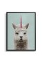 Alpaca Unicorn Kids Wall Art | Portrait Framed Canvas Print | Luxury Modern Decor for Kids Room - 2