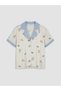 Vizyon New Season Shirt Collar Printed Women's Shorts Pajama Set - 6