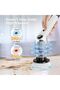 PUFTEM Electric Spin Scrubber, Cordless Shower Scrubber with 8 Scrub Brush, 2 Speed with Adjustable Extension Handle, Battery Level Display, Power Scrubber for Bathroom Bathtub Tile Floor, Black - 4