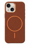 iPhone 15 Luno Leather Magsafe Cover - Brown