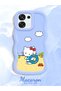Oppo A6 Pro 5g Compatible Case Camera Protector Blue Silicone Couple Phone Case Kitty Pattern - 2