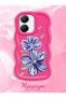 Poco X7 Pro Compatible Case Camera Protector Red Silicone Couple Phone Case Floral Pattern - 2