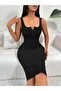 Women's Strappy Round V-Neck Camisole Midi Dress - 6