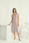 Dowry Bridal Nightgown - V-Neck French Lace Mink Viscose Stylish Women's Home Wear - 2