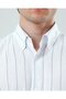 Slim Fit Safari Button-Down Collar Striped Linen Men's Shirt Blue T20159-19 - 2