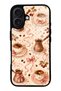 iPhone 16 Glossy Phone Case with Blush Coffee Bow Design