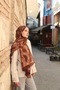 Allure Swirl Pattern Tensel Shawl - Brown - 4