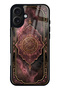 iPhone 16 Plus Glossy Phone Case with Rosewood Ottoman Medallion Design