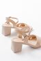 Zri̇n-11 Premium Beige Daily Cross-Heel Sandals - 6