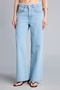 100% Cotton High Waist Wide Leg Light Blue Jean Trousers H8498Ax26Sp - 4