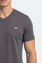 Rivaldo t Men's V-Neck Dark Gray T-Shirt - 2