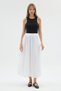 Women's Voile Fabric Crinkled Long Lined Crush Skirt with Pockets - 2