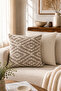 Mosaic & Beige Bukle Premium Throw Pillow Cover Set – 2-Piece (43 × 43 cm)