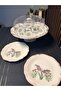 Porser Amber Fulya Footed Presentation Set 8 Piece Porcelain Cake Presentation Set - 5