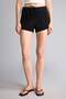 Cotton Waffle Textured Elastic Tied Waist Short Shorts I0706Ax26Au - 3