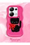 Redmi Note 13 Pro 4g Compatible Case with Camera Protector Red Silicone Couple Phone Case Cat Pattern - 2