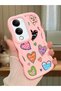 Vivo Y19S Compatible Case Camera Protector Pink Silicone Couple Phone Case Heart Pattern