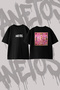 Ice Spice_18 Design Back Printed Cotton Black Oversize T-Shirt