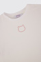 Baby Girl Crew Neck Ecru T-Shirt - 3