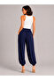 Women's Modal Fabric Shalwar Cut High Waist Pocketed Elastic Cuffed Loose Trousers Style Sweatpants - 6
