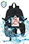 Korean Kawaii Style School Backpack, Daily Backpack Thermal Lunch Bag and Pencil Case Black 26700 - 4