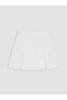 White Miffy Printed Girls' Skirt with Shorts - 3