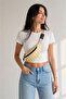 Unisex Striped Patterned Woven Waist and Shoulder Bag