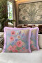 Floral Romantic Pastel Spring Fringed Pillowcase - Floral Bohemian Pink Tassel Throw Pillow Cover - 3
