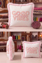 Typography Good Vibes Elegant Fringe Pillowcase-Romantic Lettering Boho Pink Tassel Throw Pillow Cover