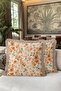 Floral Design Spring Breeze Fringed Pillowcase - Botanical Green Mink Tassel Throw Pillow Cover - 2