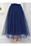 Stylish Tulle Skirt with Lining - 4
