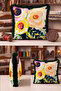 Floral Design Spring Breeze Fringed Pillowcase-Bohemian Pink Green Black Tassel Throw Pillow Cover - 4