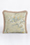 Floral Branch Patterned Elegant Fringed Pillowcase-Natural Spring Beige Blue Mink Tassel Throw Pillow Cover - 7