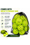Pickleball Balls Pack of 12 – Outdoor Training & Match Balls – Durable Precision-Drilled Pickleballs – Neon Yellow - 6