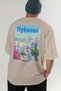 Mykonos Greece Beige Oversize Country City Back Printed Unisex T-Shirt 100% Cotton Premium - 6
