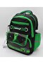 494 Waterproof Fabric Boys' Primary School Bag 3-Piece Set School Bag Black-Green - 4