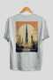 Dubai Uae 3 White Oversize Country City Back Printed Unisex T-Shirt 100% Cotton Premium