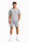 Men's Gray Summer Sports Shorts with Cotton Pockets, Elastic, Casual Comfortable Fit