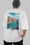Dubrovnik Croatia 3 White Oversize Country City Back Printed Unisex T-Shirt 100% Cotton Premium - 6