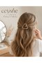 Pinterest Heart Shiny Gold Imported Gold Plated Thick Metal Clip Hairpin - 2