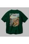 Lisbon Portugal Green Oversize Country City Back Printed Unisex T-Shirt 100% Cotton Premium - 3