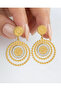 Tree of Life Medallion, Triple Ring Detailed Pendant Earrings