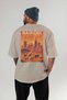Nairobi Africa Beige Oversize Country City Back Printed Unisex T-Shirt 100% Cotton Premium - 4