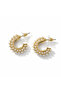 Sand Pearl Hoop Earrings