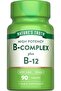 Nature's Truth Vitamin B Complex | Plus B12 | 90 Tablets | Vegetarian, Non-Gmo & Gluten Free | By | High | Vegan and Non-GMO Supplement
